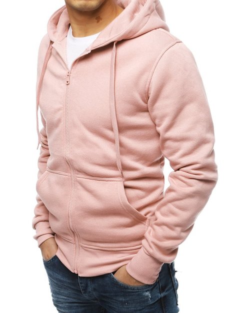 Bluza męska z kapturem różowa Dstreet BX4834