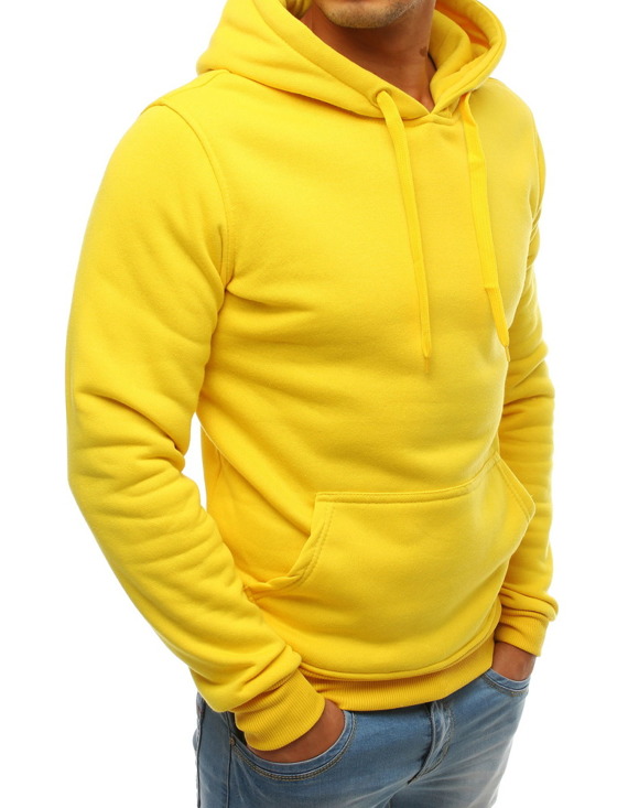 Bluza męska z kapturem żółta BX3992