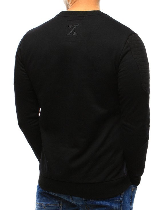 Bluza męska z nadrukiem czarna BX3388
