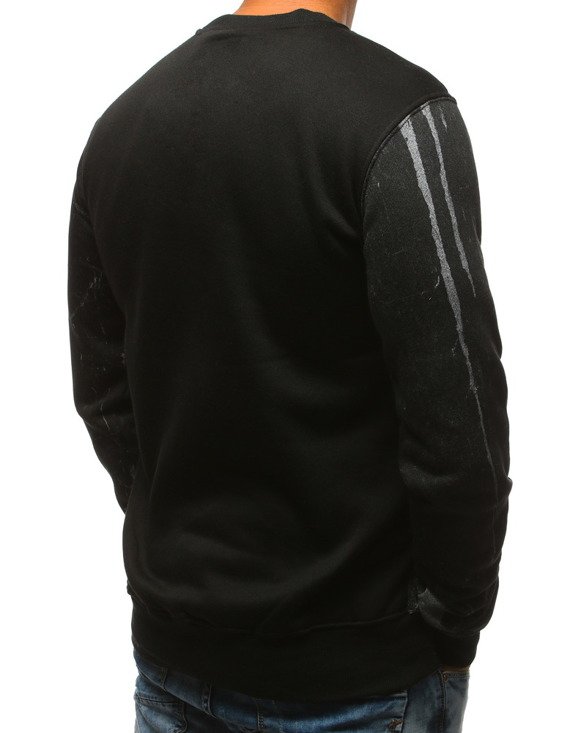Bluza męska z nadrukiem czarna Dstreet BX3533