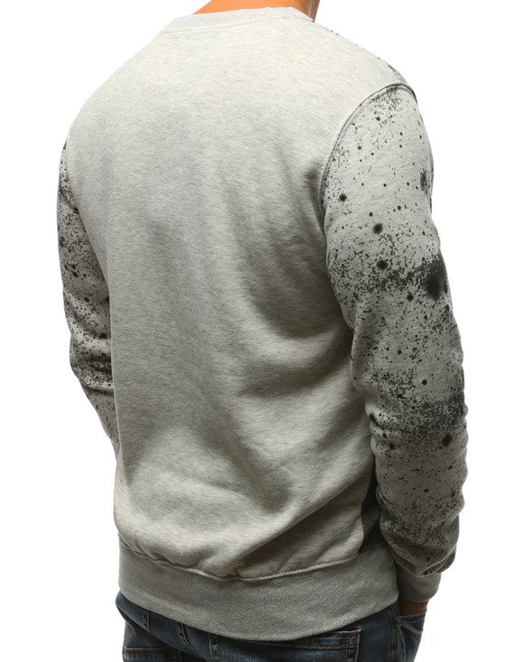Bluza męska z nadrukiem szara Dstreet BX3600