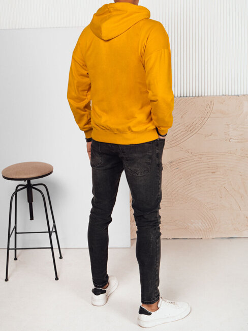 Bluza męska z nadrukiem żółta Dstreet BX5716