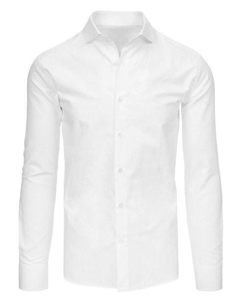 Elegancka koszula męska biała z długim rękawem DX1476