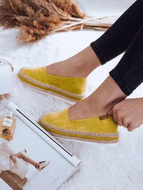 Espadryle damskie LANSI żółte Dstreet ZY0056