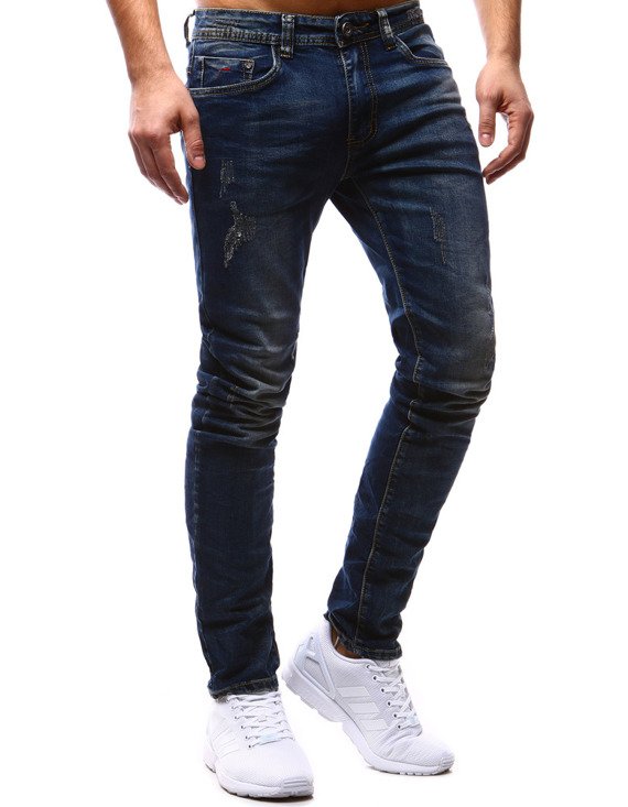 Idealne spodnie jeansowe męskie niebieskie UX0697