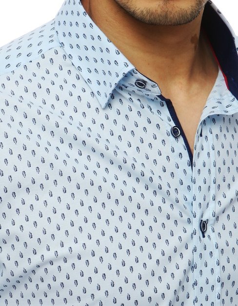 Koszula męska PREMIUM z długim rękawem błękitna DX1823