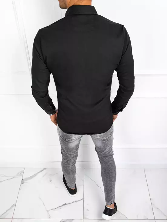 Koszula męska jeansowa czarna Dstreet DX2211