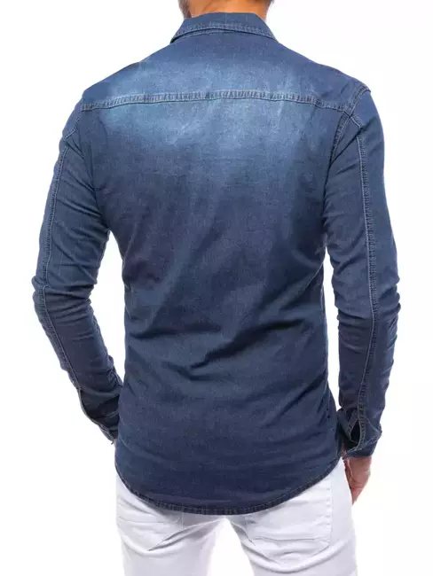 Koszula męska jeansowa jasnoniebieska Dstreet DX2160