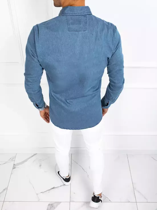 Koszula męska jeansowa niebieska Dstreet DX2210
