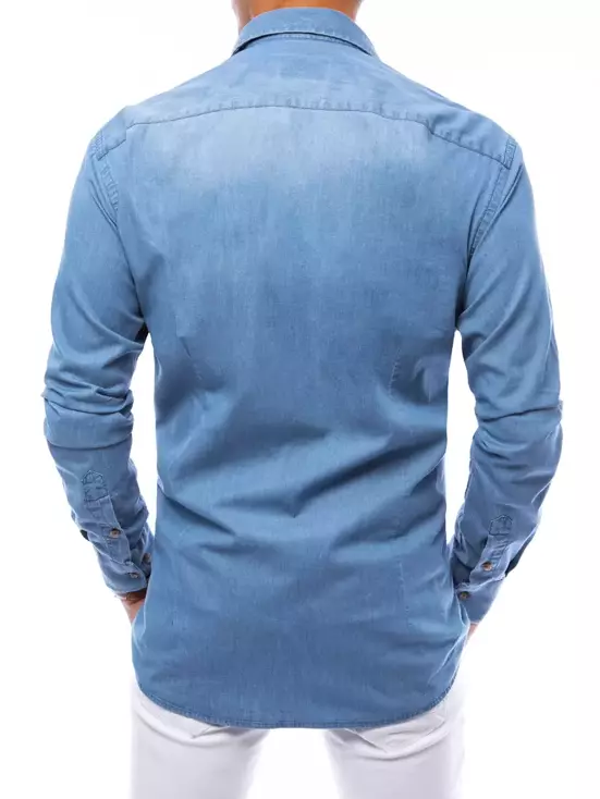 Koszula męska jeansowa niebieska Dstreet DX2225