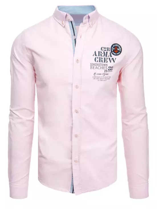 Koszula męska różowa Dstreet DX2299