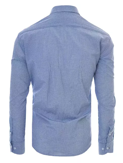 Koszula męska w niebieską kratkę Dstreet DX2058