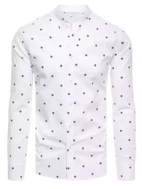 Koszula męska we wzory biała Dstreet DX2203