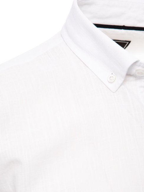 Koszula męska z krótkim rękawem biała Dstreet KX0981