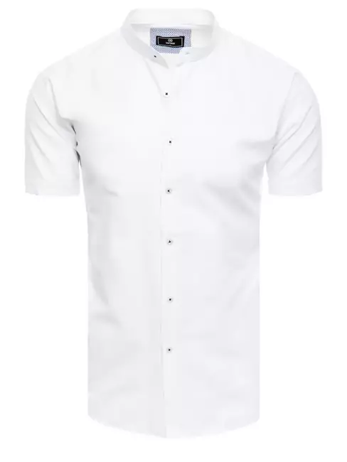Koszula męska z krótkim rękawem biała Dstreet KX0998