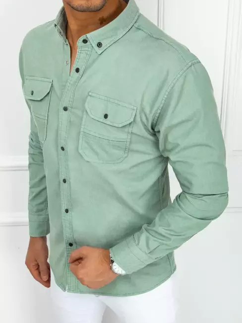 Koszula męska zielona Dstreet DX2377