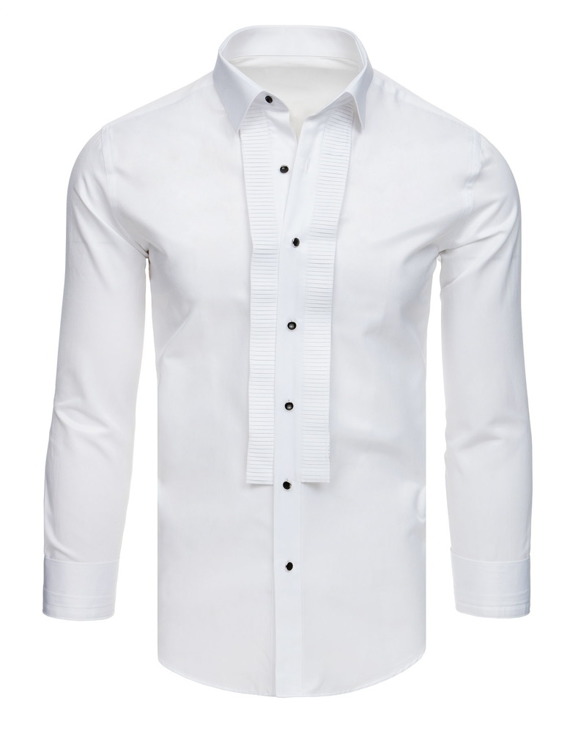 Koszula smokingowa z plisami biała Dstreet DX1740