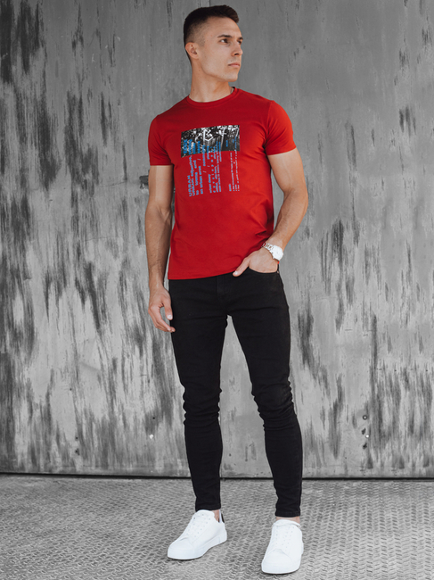 Koszulka męska czerwona Dstreet RX5559