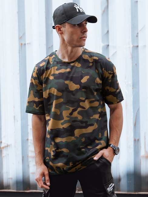 Koszulka męska khaki camouflage Dstreet RX5594