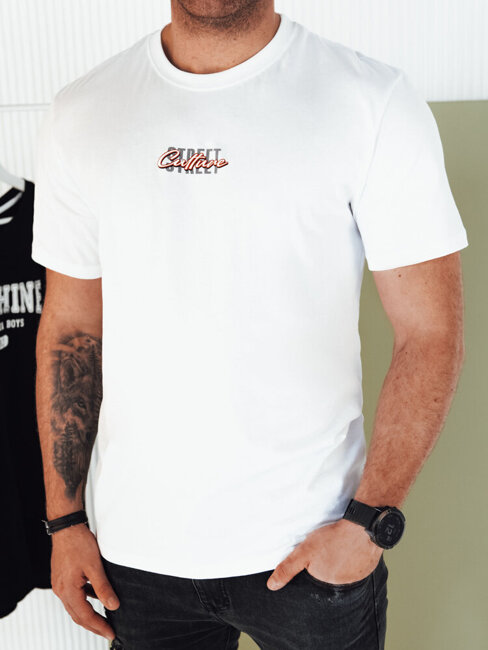 Koszulka męska z nadrukiem biała Dstreet RX5421