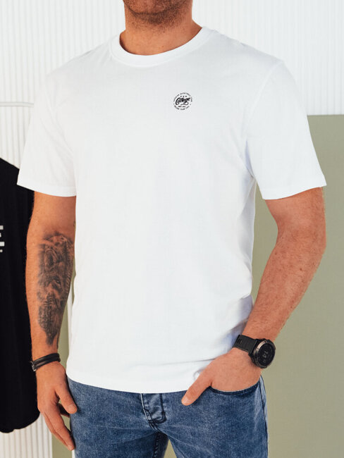 Koszulka męska z nadrukiem biała Dstreet RX5442