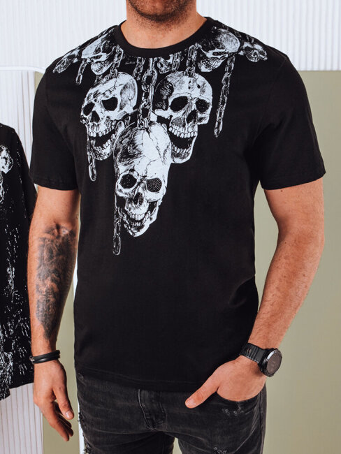 Koszulka męska z nadrukiem czarna Dstreet RX5432