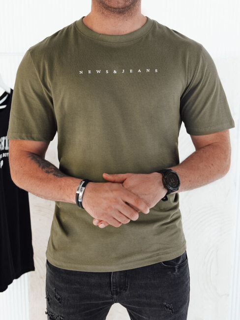 Koszulka męska z nadrukiem zielona Dstreet RX5477