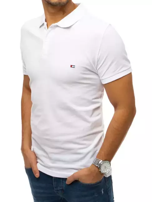 Koszulka polo męska biała Dstreet PX0326