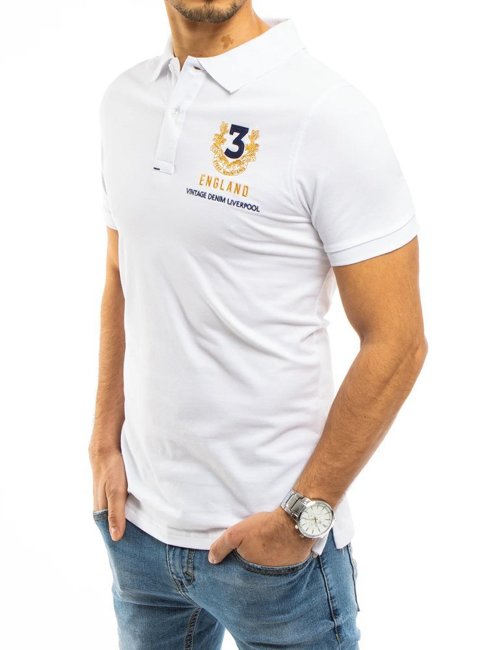 Koszulka polo męska biała Dstreet PX0360