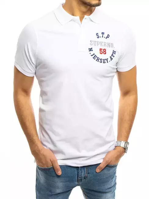 Koszulka polo męska biała Dstreet PX0419