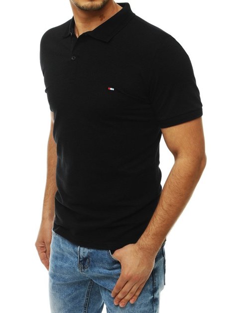 Koszulka polo męska czarna Dstreet PX0273