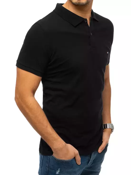 Koszulka polo męska czarna Dstreet PX0330