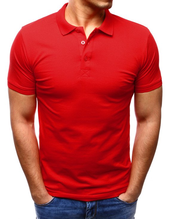 Koszulka polo męska czerwona Dstreet PX0189