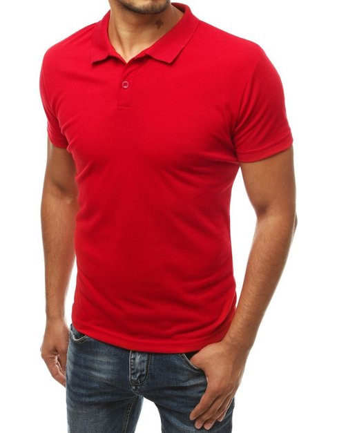 Koszulka polo męska czerwona Dstreet PX0312