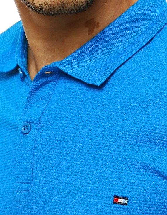 Koszulka polo męska niebieska Dstreet PX0274