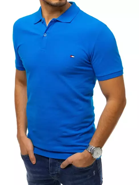 Koszulka polo męska niebieska Dstreet PX0336