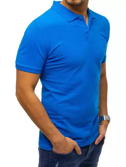 Koszulka polo męska niebieska Dstreet PX0336