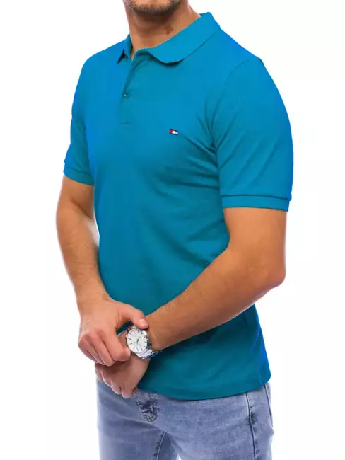 Koszulka polo męska niebieska Dstreet PX0503