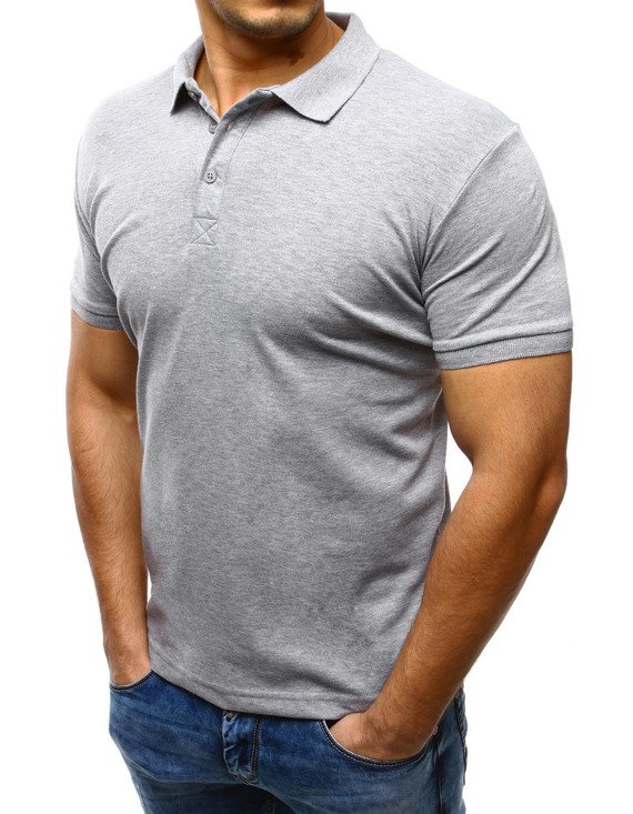 Koszulka polo męska szara Dstreet PX0188