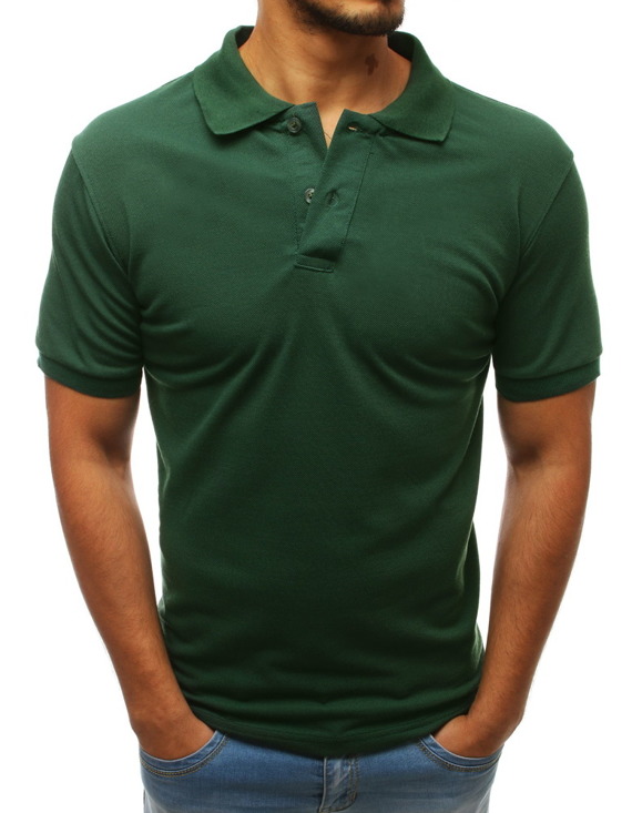 Koszulka polo męska zielona Dstreet PX0207
