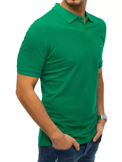 Koszulka polo męska zielona Dstreet PX0340