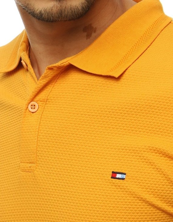 Koszulka polo męska żółta PX0268