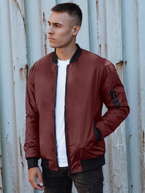 Kurtka męska bomber jacket bordowa Dstreet TX4931