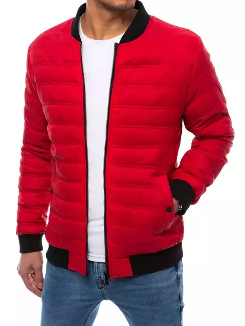 Kurtka męska bomber jacket czerwona Dstreet TX4048