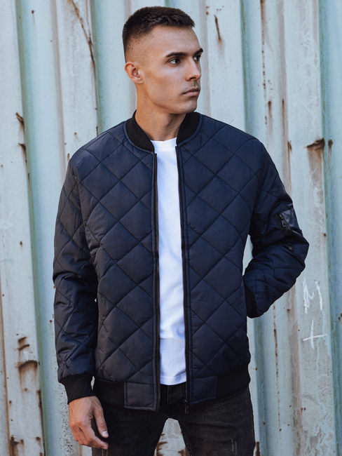 Kurtka męska pikowana bomber jacket granatowa TX4849