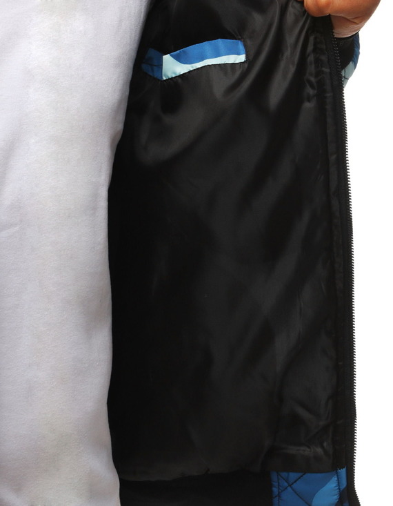 Kurtka męska pikowana bomber jacket moro-niebieska Dstreet TX2825