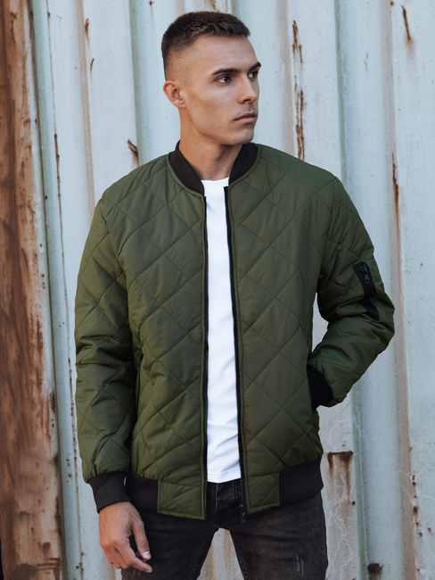 Kurtka męska pikowana bomber jacket zielona TX4848