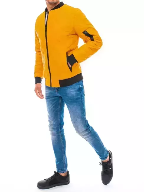 Kurtka męska pikowana bomber jacket żółta Dstreet TX3817