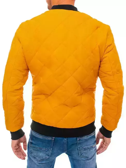 Kurtka męska pikowana bomber jacket żółta Dstreet TX3817
