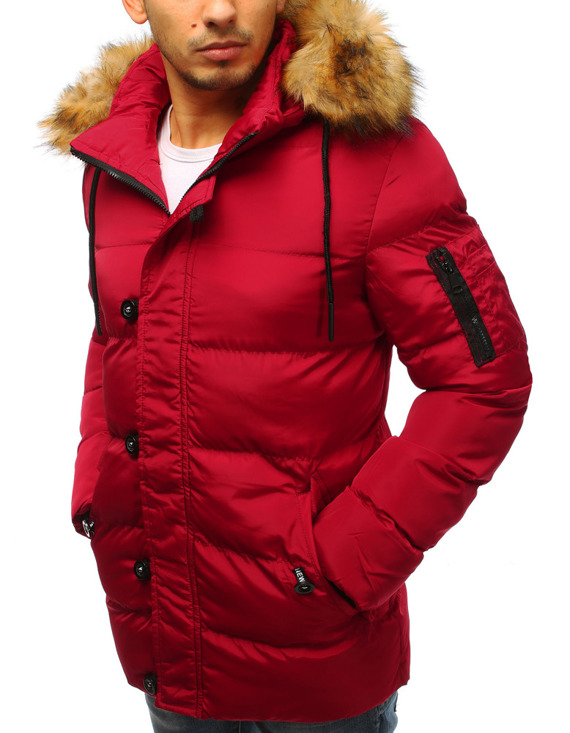 Kurtka męska zimowa pikowana czerwona Dstreet TX2516